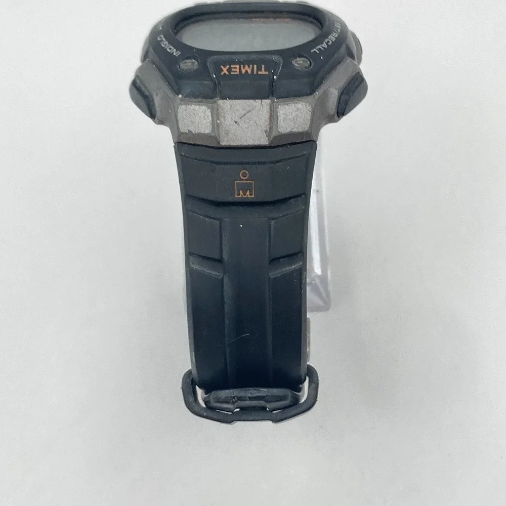 Timex Ironman Men's Watch Digital Gray Black Indiglo 30 Lap Chrono New Battery